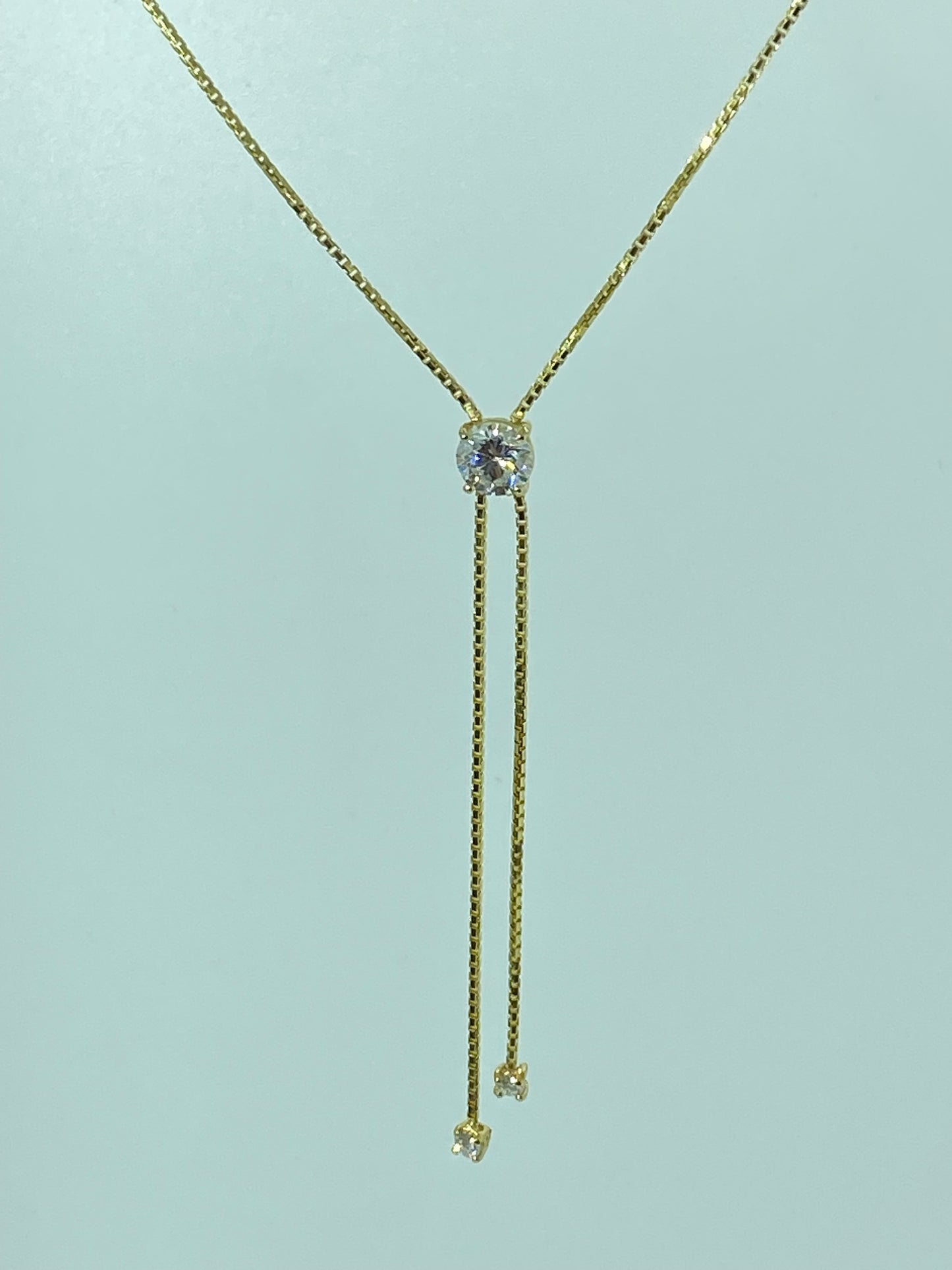 drop tie necklace 14k 1.7ctw