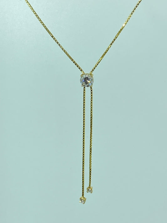 drop tie necklace 14k 1.7ctw