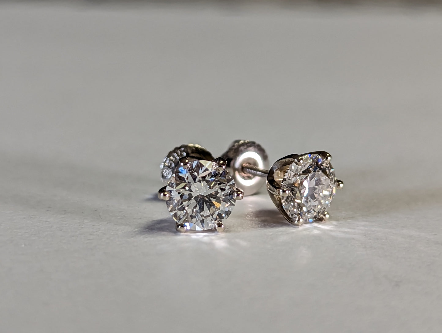 2 CTW lab diamonds 14k white gold