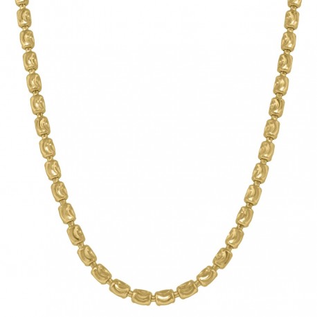 10KT Gold Barrel Chain