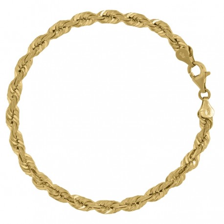 10kt Gold Rope Bracelet