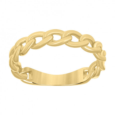 14kt Gold Ring Mini Cuban