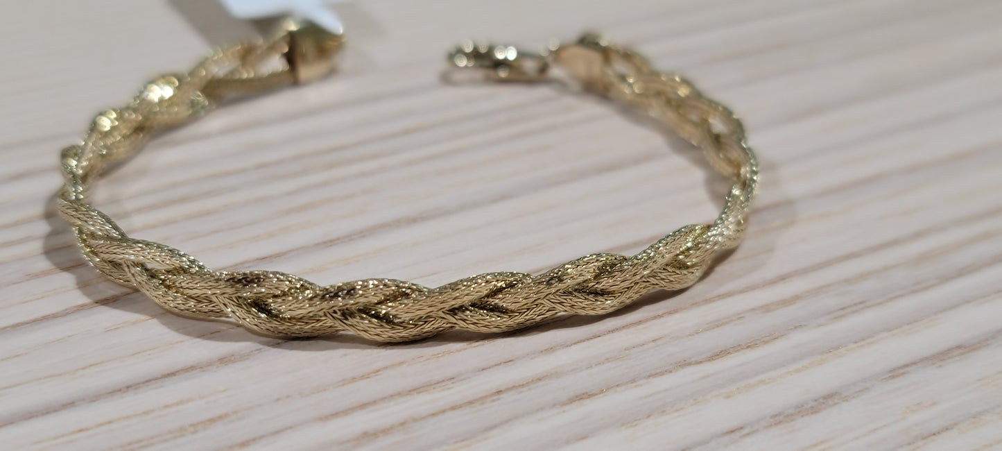 14kt Gold braid bracelet