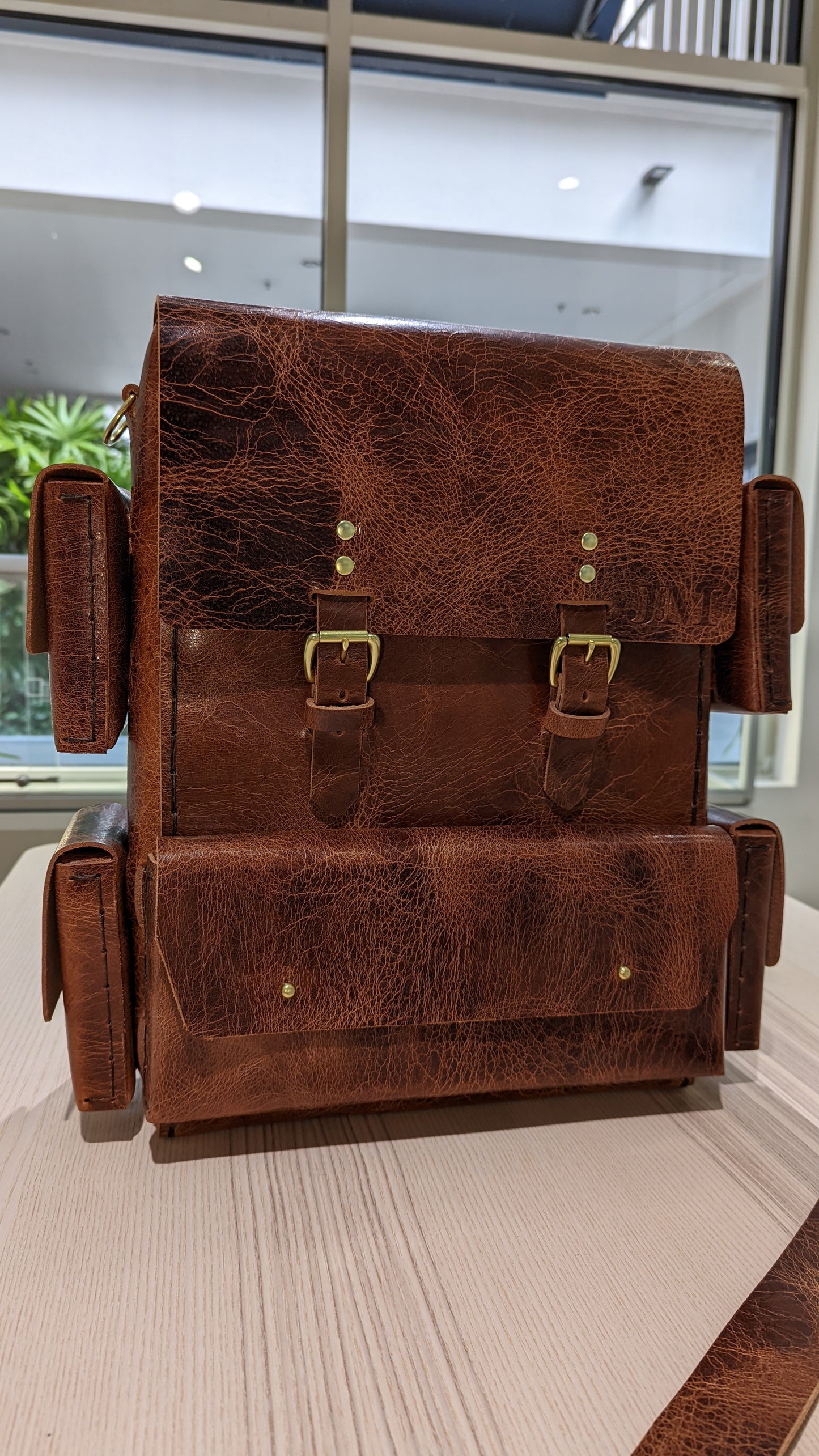 Buffalo Hide Bookbag Brown