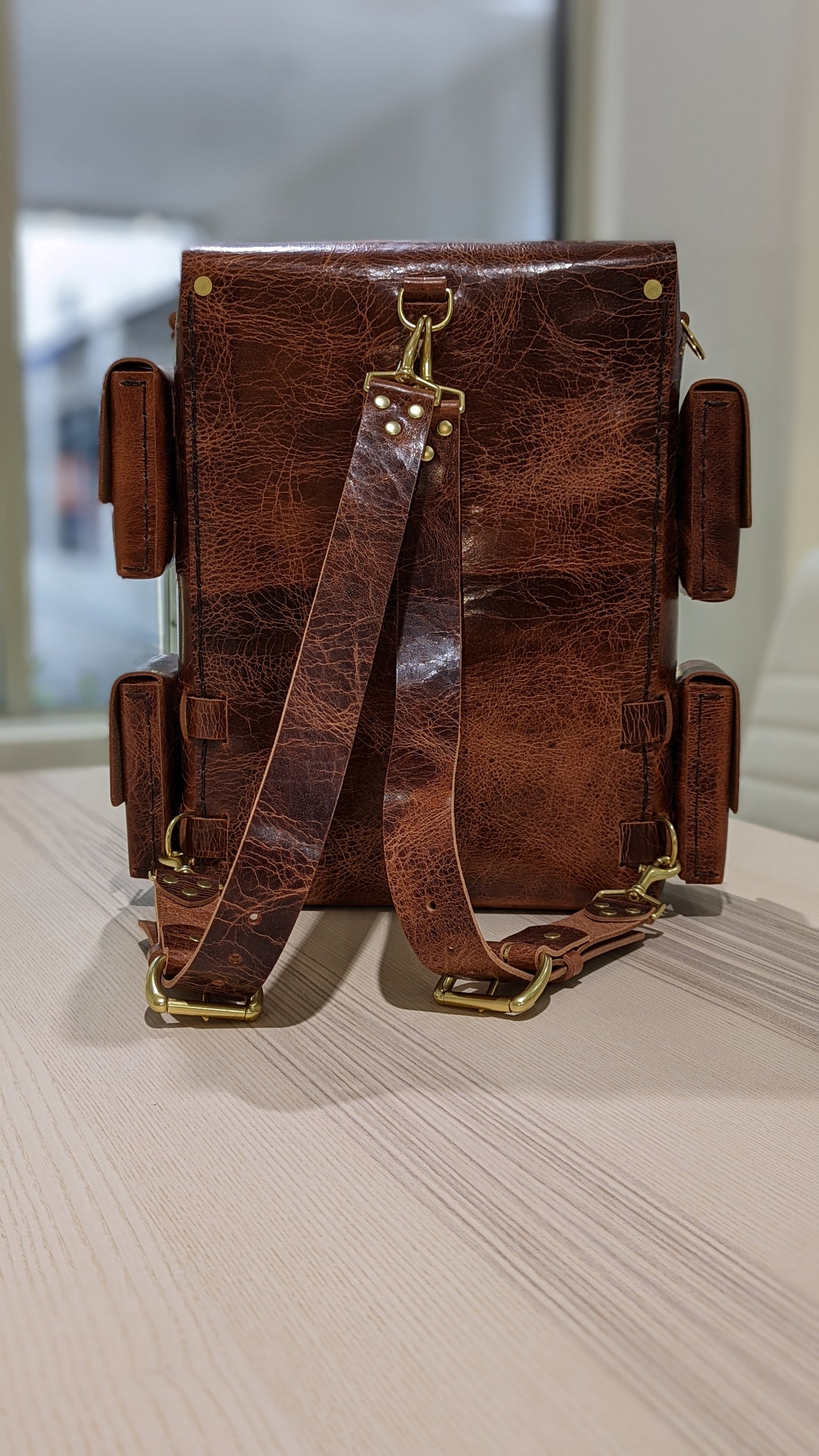 Buffalo Hide Bookbag Brown
