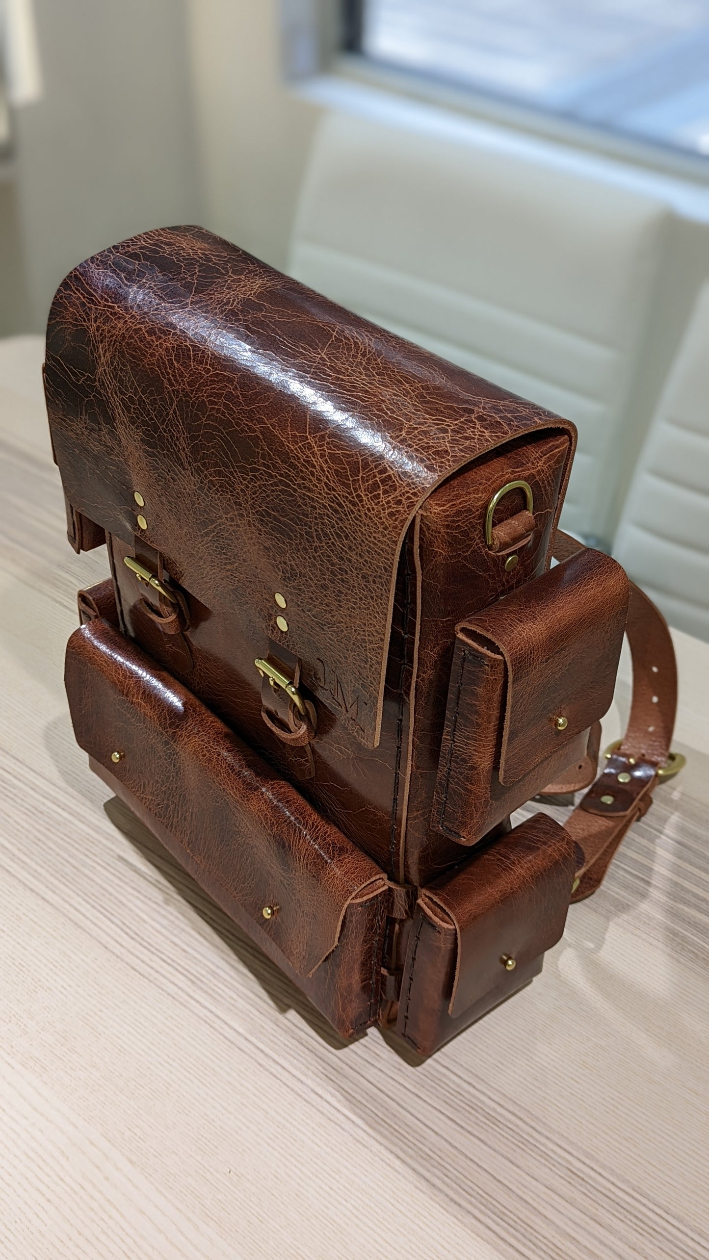 Buffalo Hide Bookbag Brown