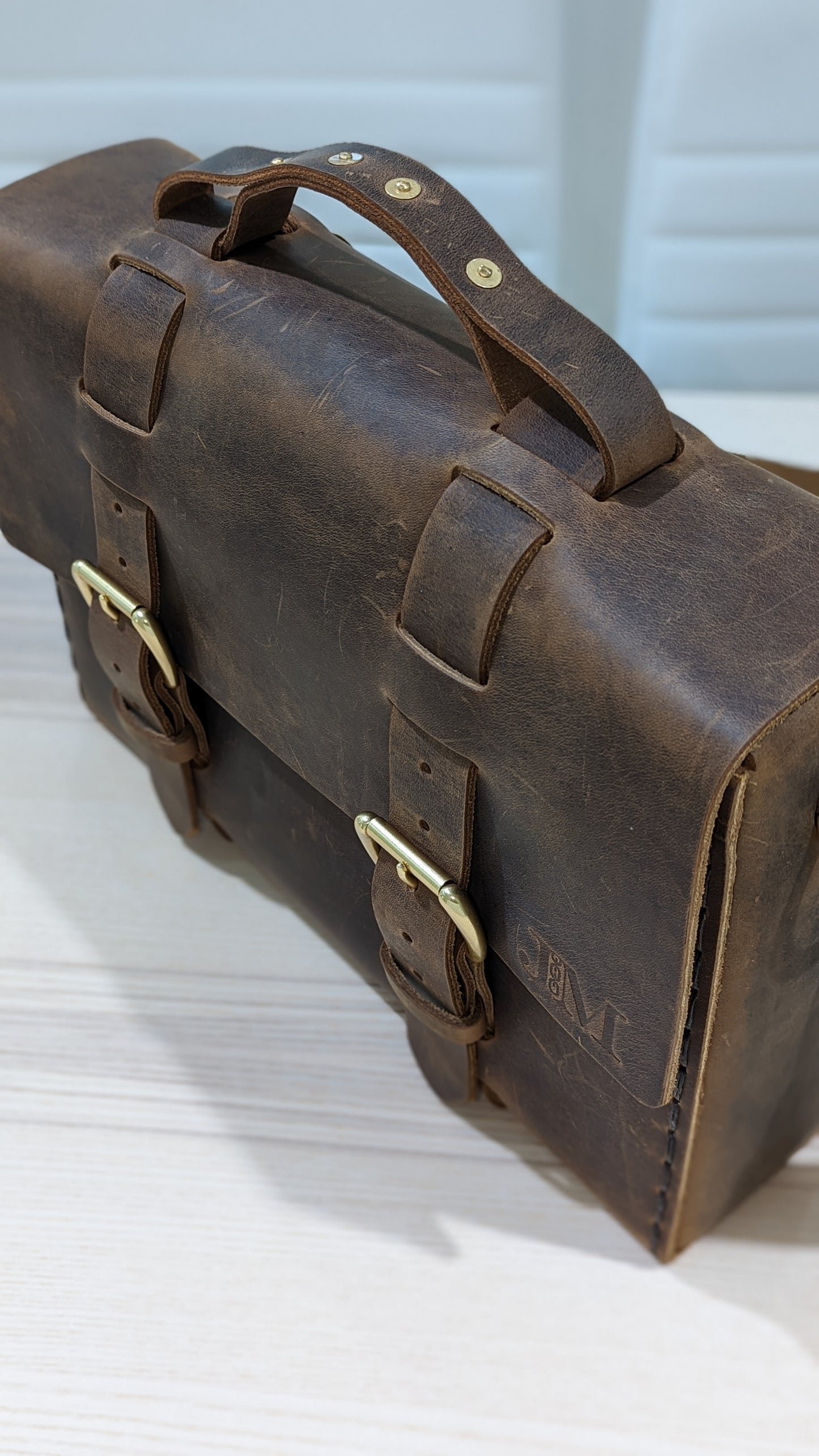 Buffalo Hide Brown Briefcase