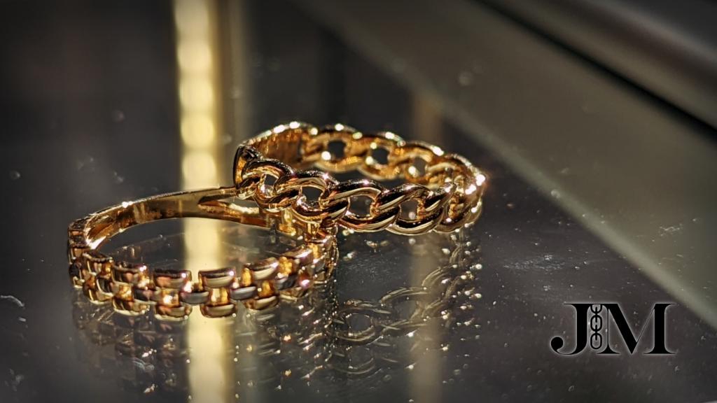 14kt Gold Ring Mini Cuban