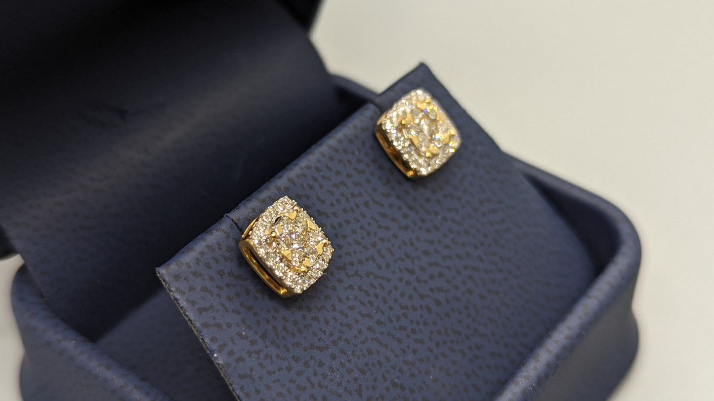 Diamond Square Earrings
