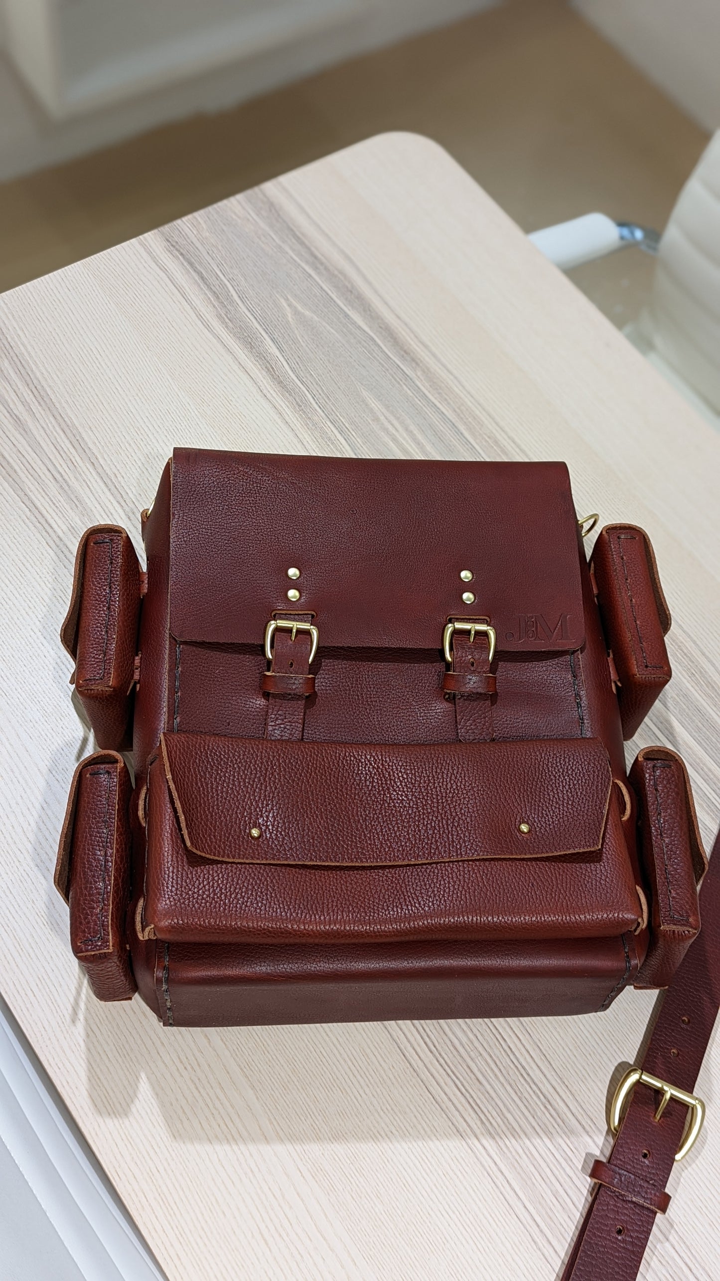 Buffalo Hide Bookbag Red