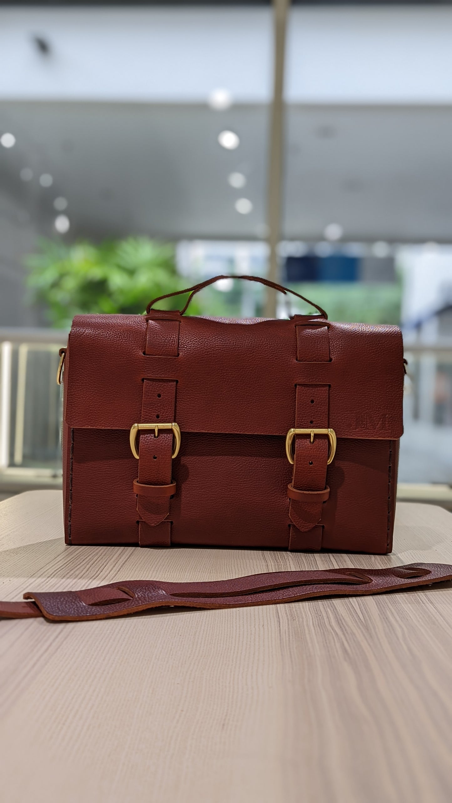 Buffalo Hide Red Brief Case