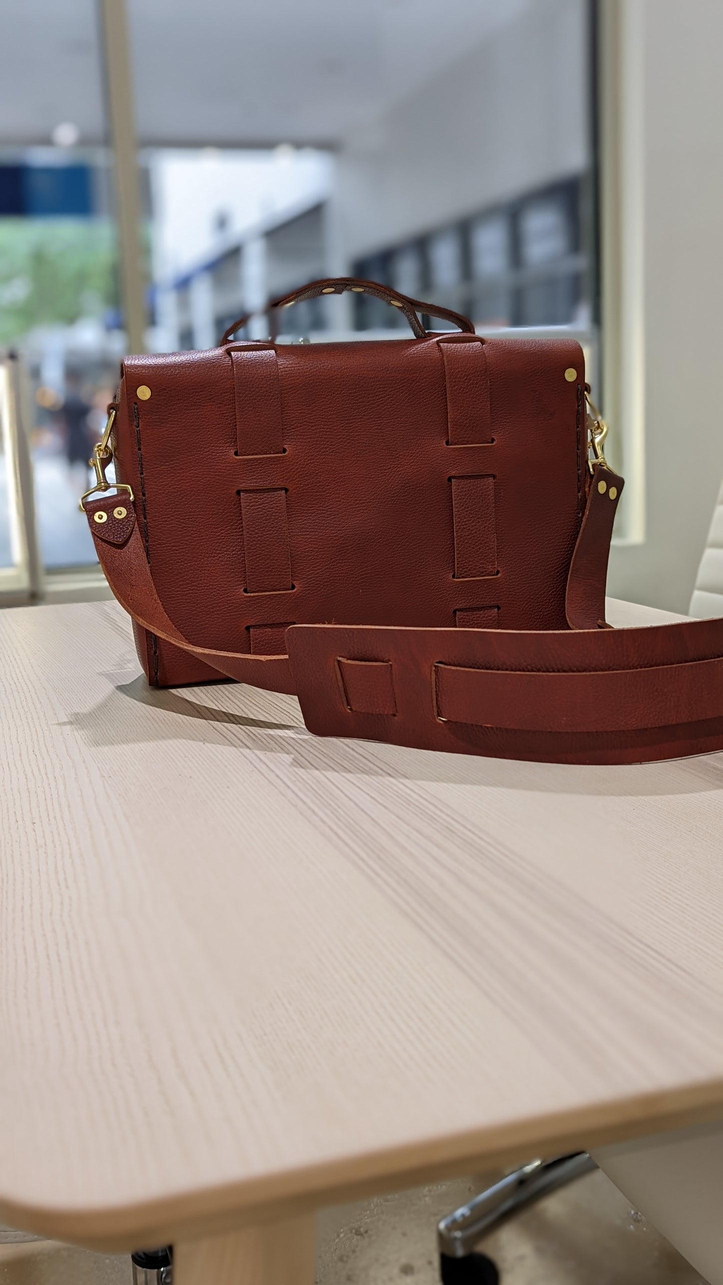 Buffalo Hide Red Brief Case