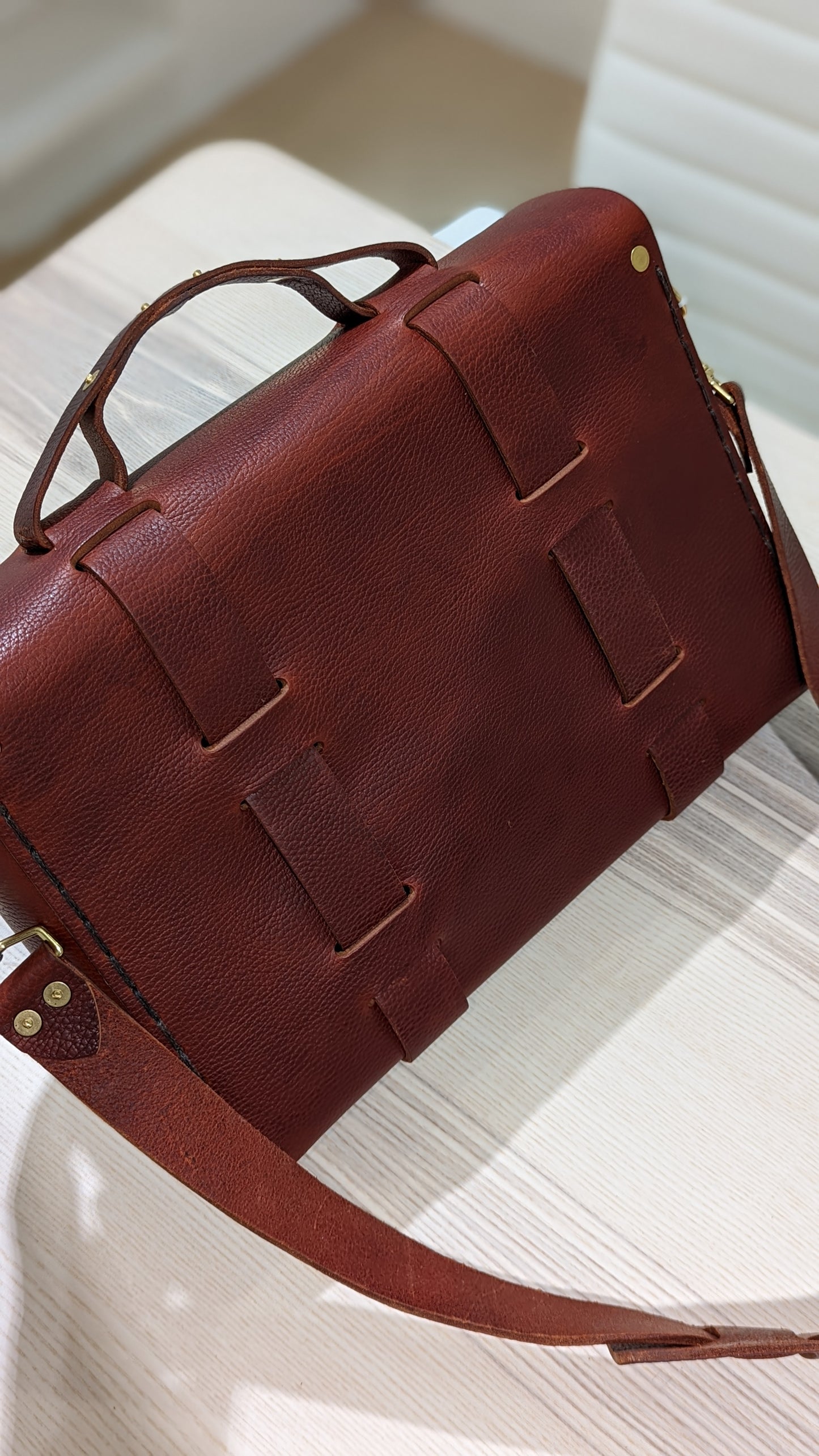 Buffalo Hide Red Brief Case