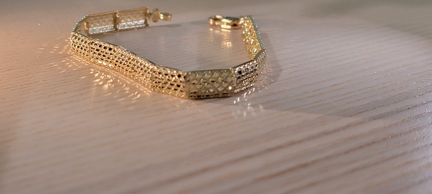 10K Snake Skin Bracelet