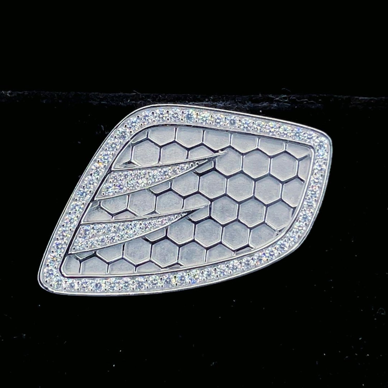 Original James Mack oval architectural diamond-set design