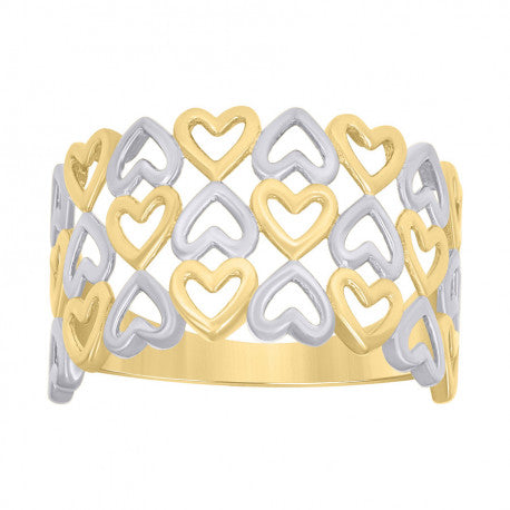 14kt Gold Ring Hearts