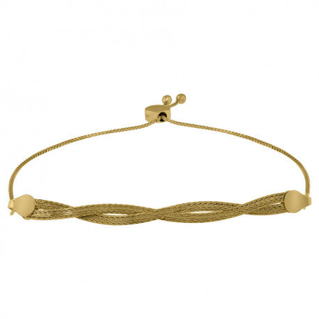 14kt Gold Braided bracelet small braid