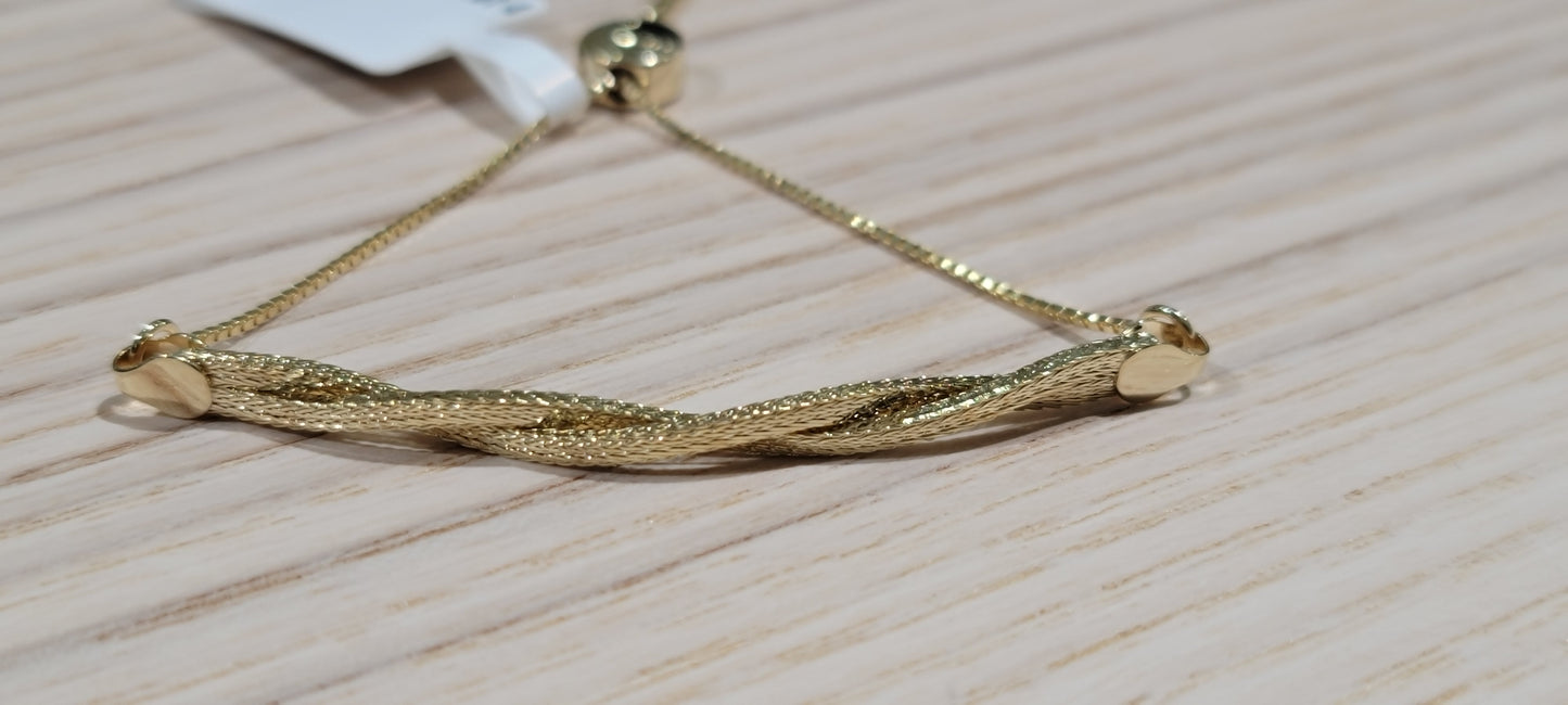 14kt Gold Braided bracelet small braid