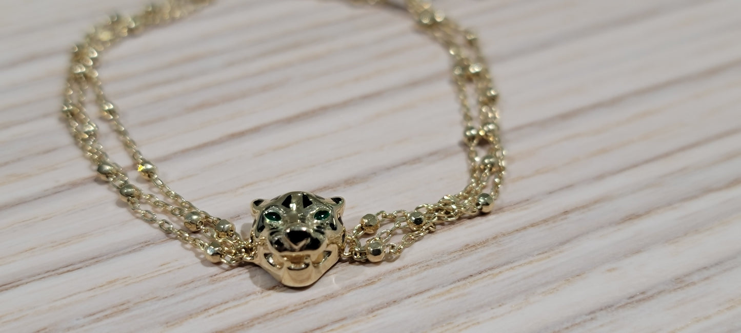 14kt Gold jaguar party bracelet