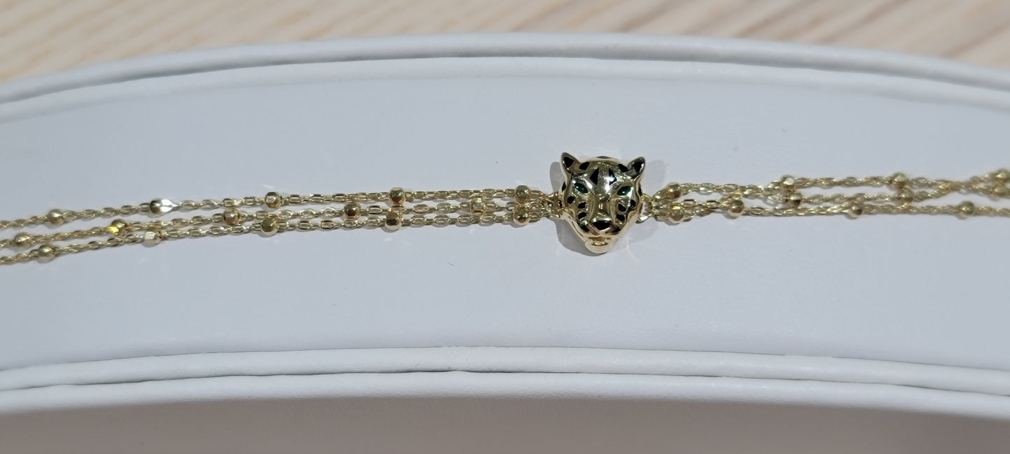 14kt Gold jaguar party bracelet