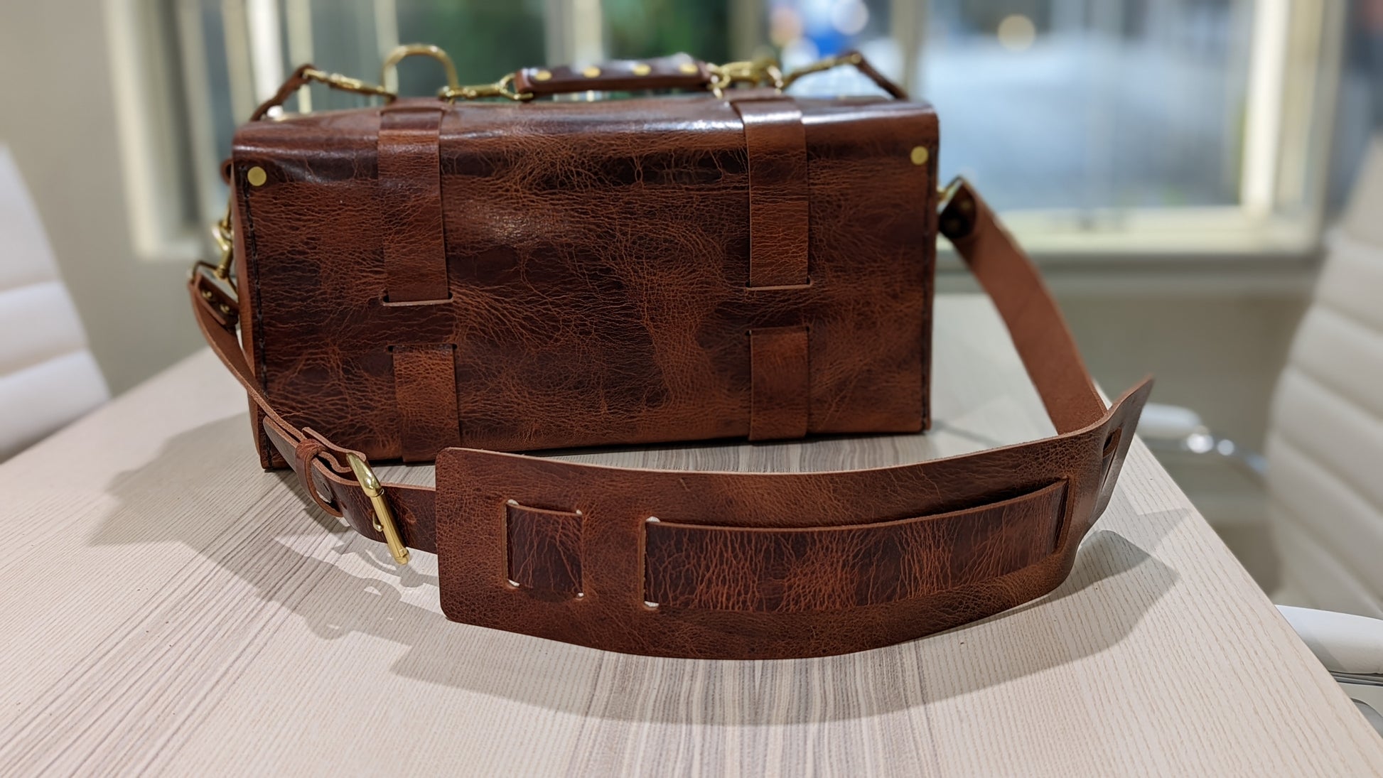 buffalo leather backpack or duffle Buffalo Hide Medium Duffle Bag