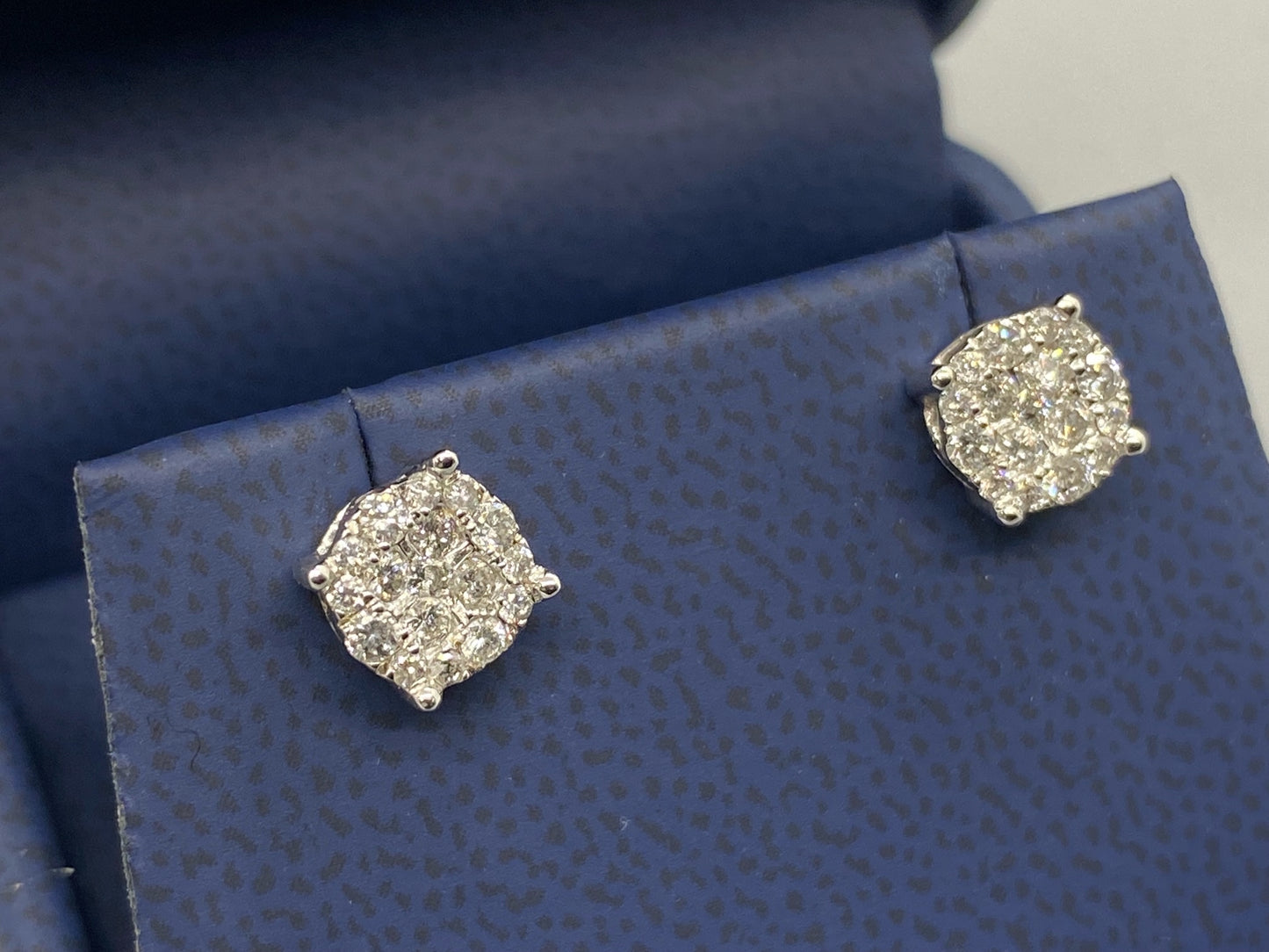 Diamond White Gold Pave diamond earrings